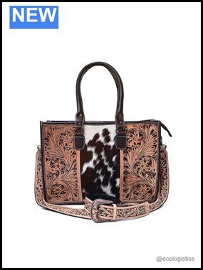 Women's Cowhide Leather Messenger Handbag Purse Sling Bag Adjustable Detachable